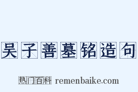 吴子善墓铭造句是什么意思的图片